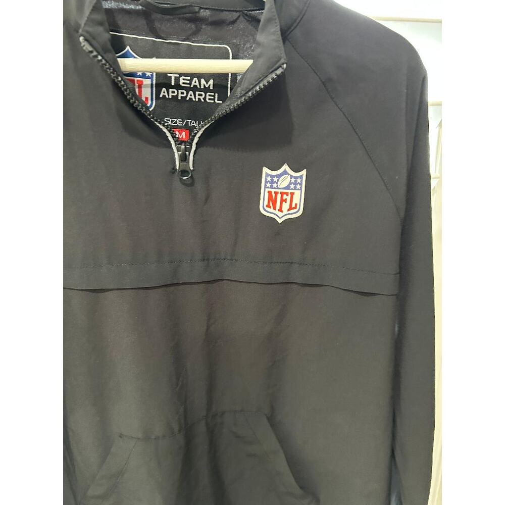 NFL Team Apparel Quarter-Zip Pullover Black Size M Youth